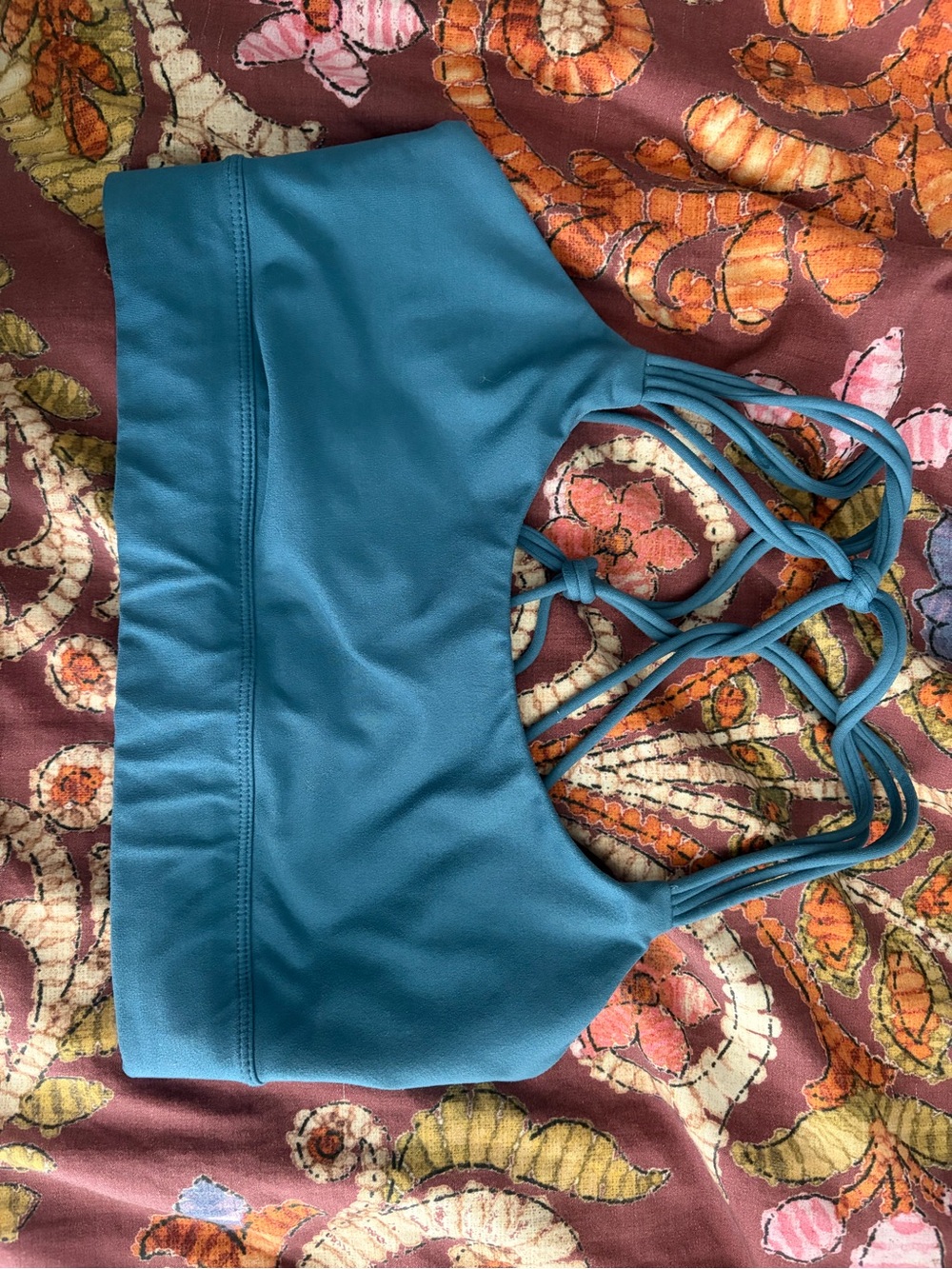 JoyLab Teal Strappy Sports Bra